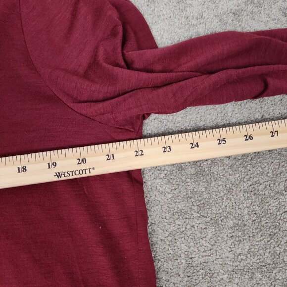 True North Men's Sweater Size L Red Merino Wool Casual Basic Winter Fall Comfy - Picture 6 of 7